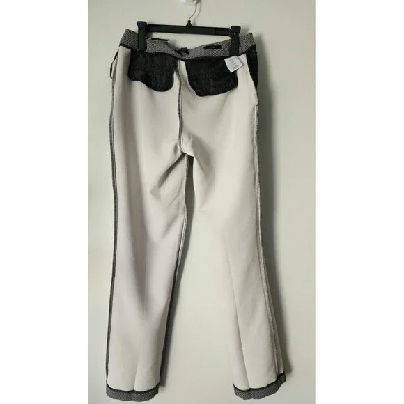 NWT Jones New York SYDNEY Womens Straight Leg Pants Sz 6 Classic Black Ivory JNY - Picture 4 of 8